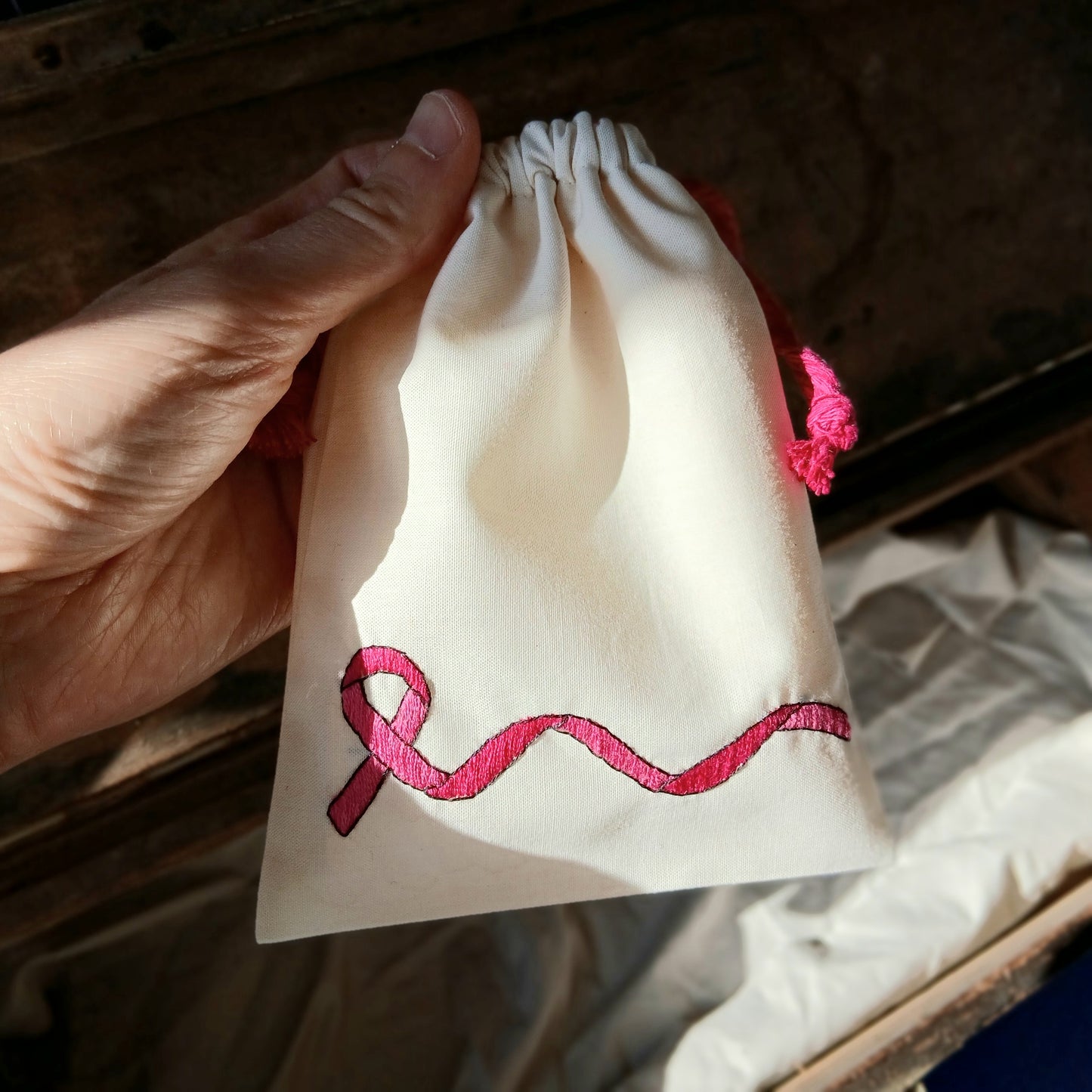 Pochon Ruban rose