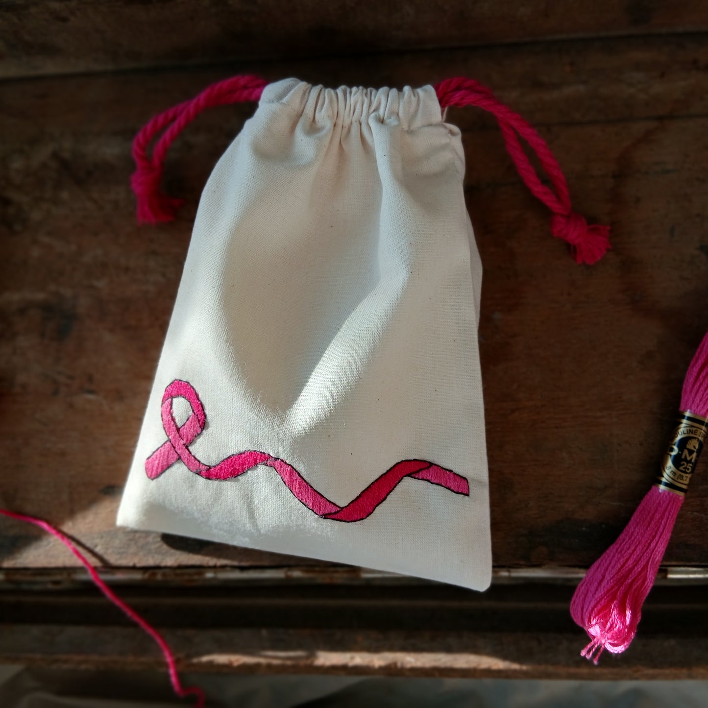Pochon Ruban rose