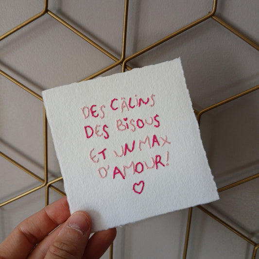 Des câlins, des bisous