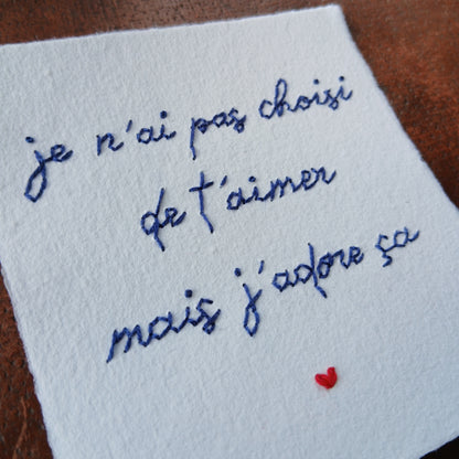 Je n'ai pas choisi...