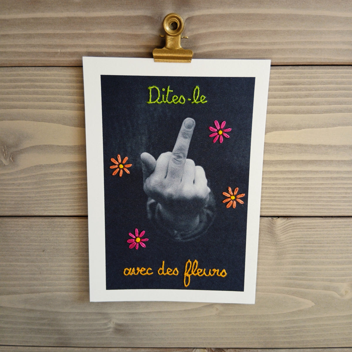 Dites-le avec des fleurs (carte postale)