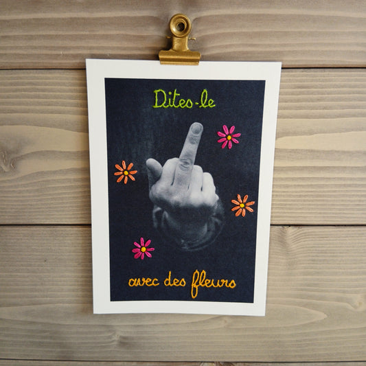 Dites-le avec des fleurs (carte postale)