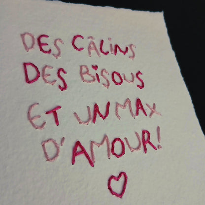 Des câlins, des bisous